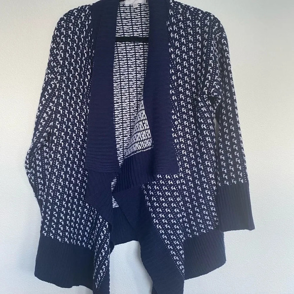 💕ROMEO AND JULIET COUTURE💕 blue white open cardigan - Picture 9 of 9